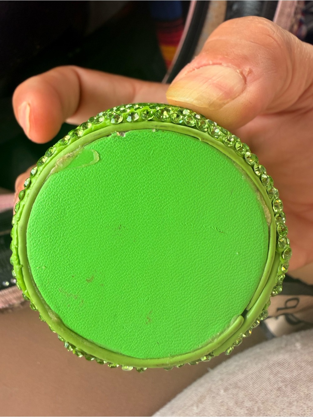 Green Crystal Keychain Pouch - Picture 3 of 4